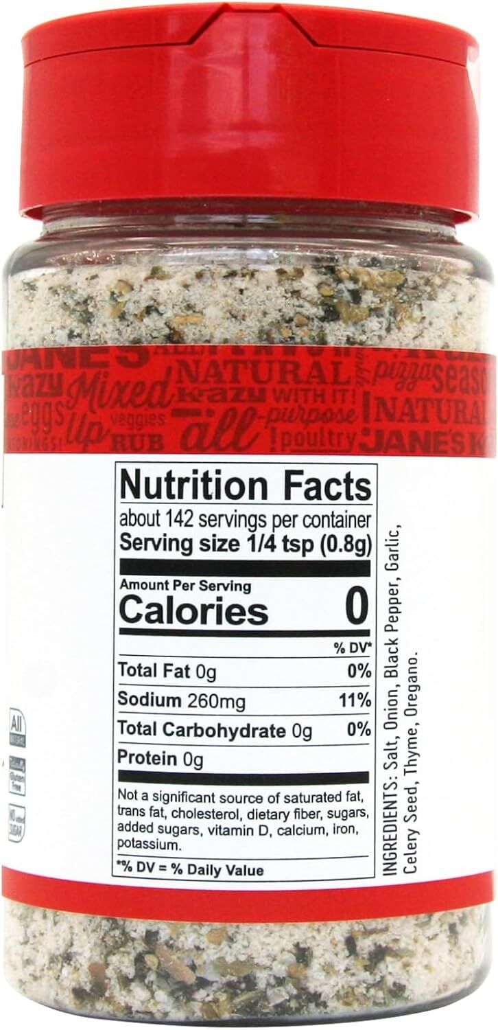 12x Jane's Krazy Mixed Up Salt Seasoning Marinade Rub (113g)
