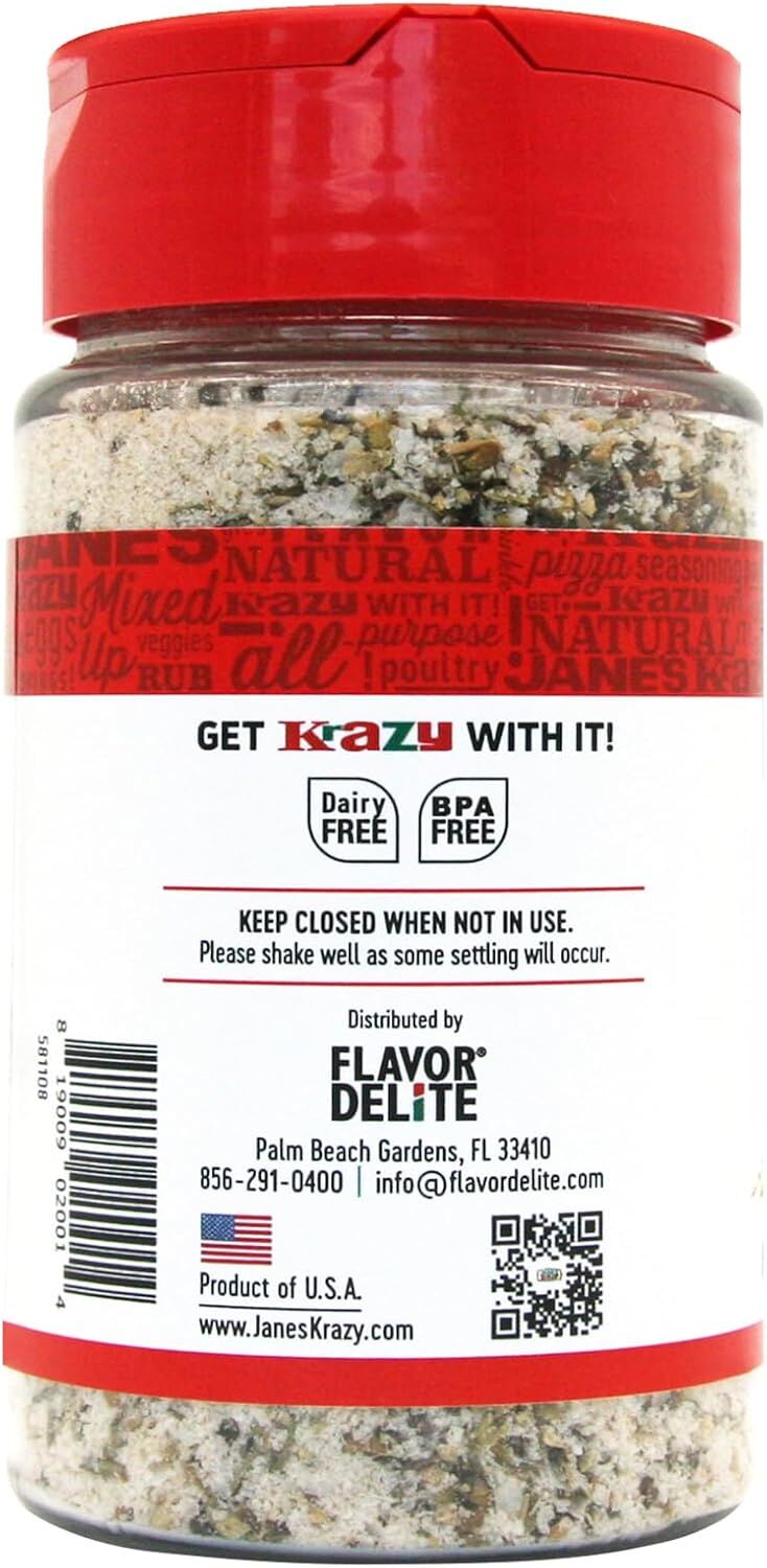 12x Jane's Krazy Mixed Up Salt Seasoning Marinade Rub (113g)