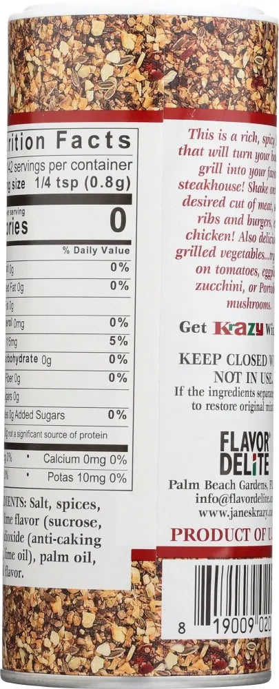 Jane's Krazy Original Mixed-Up Steakhouse Seasoning Marinade Rub (113g)