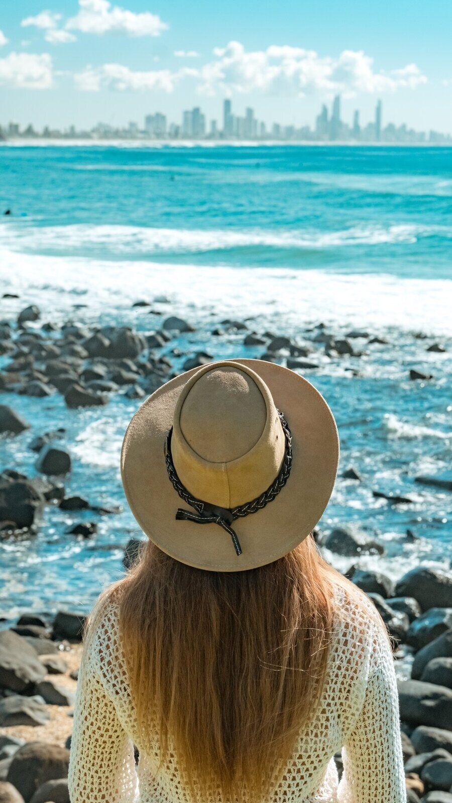 JACARU Wallaroo Suede Leather Hat UV Protection Water Resistant Wide Brim 1007 - Sand