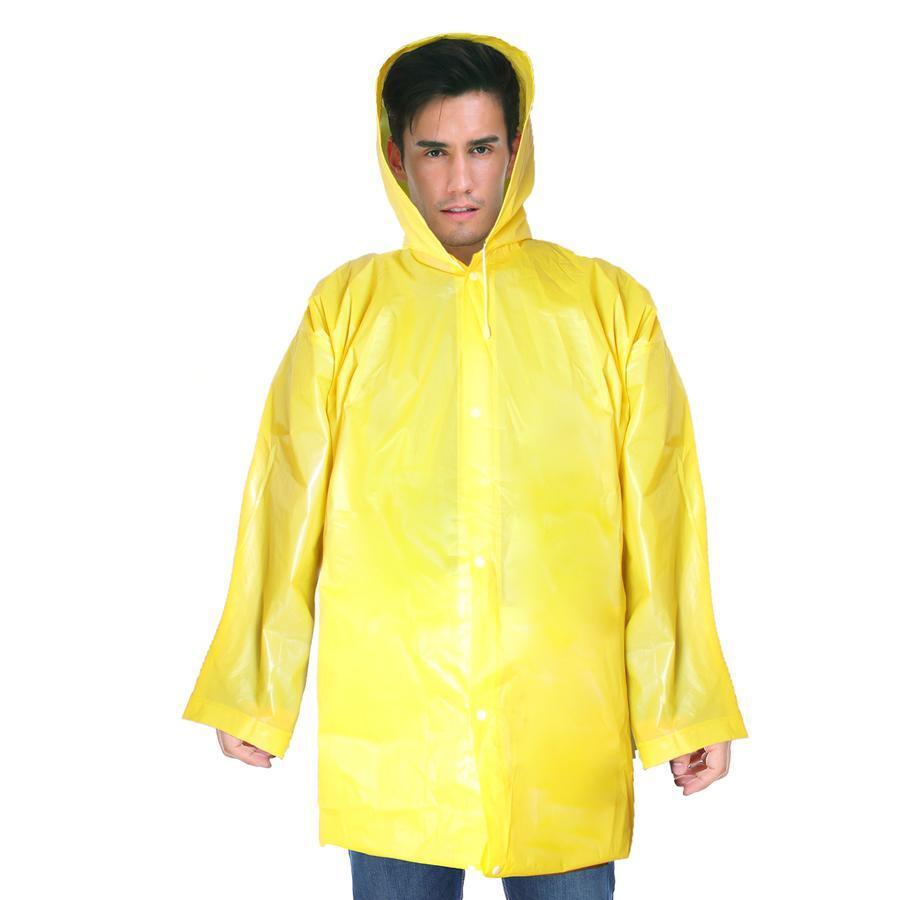 Adult Hooded Poncho Raincoat Waterproof Jacket Emergency Rain Coat REUSABLE-1