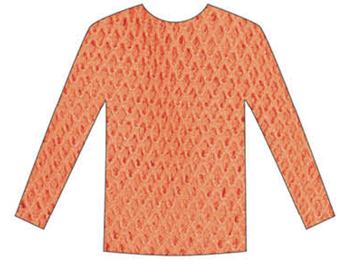 Womens Fishnet Mesh Top Long Sleeve Sheer See Through Costume - Fluro Orange
