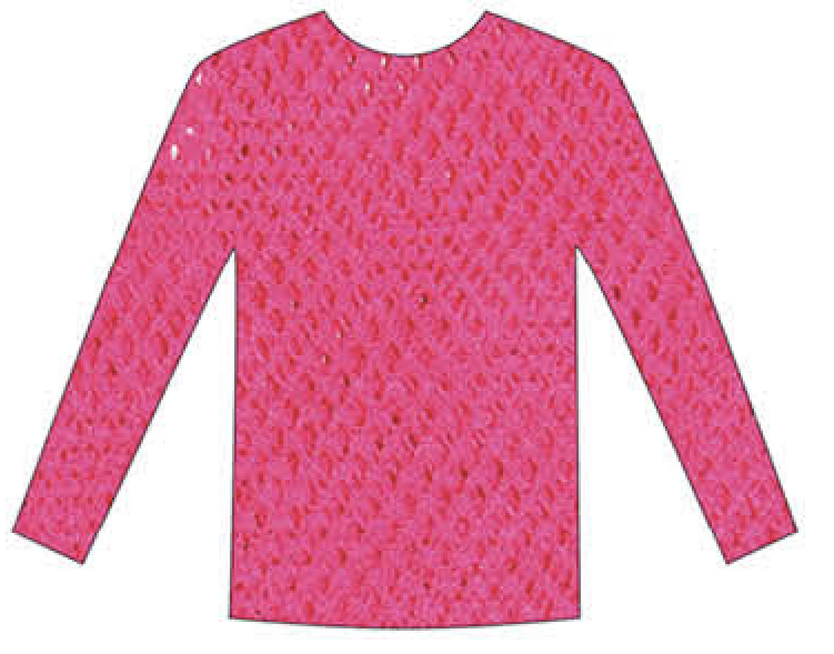 Womens Fishnet Mesh Top Long Sleeve Sheer See Through Party Costume - Hot Pink