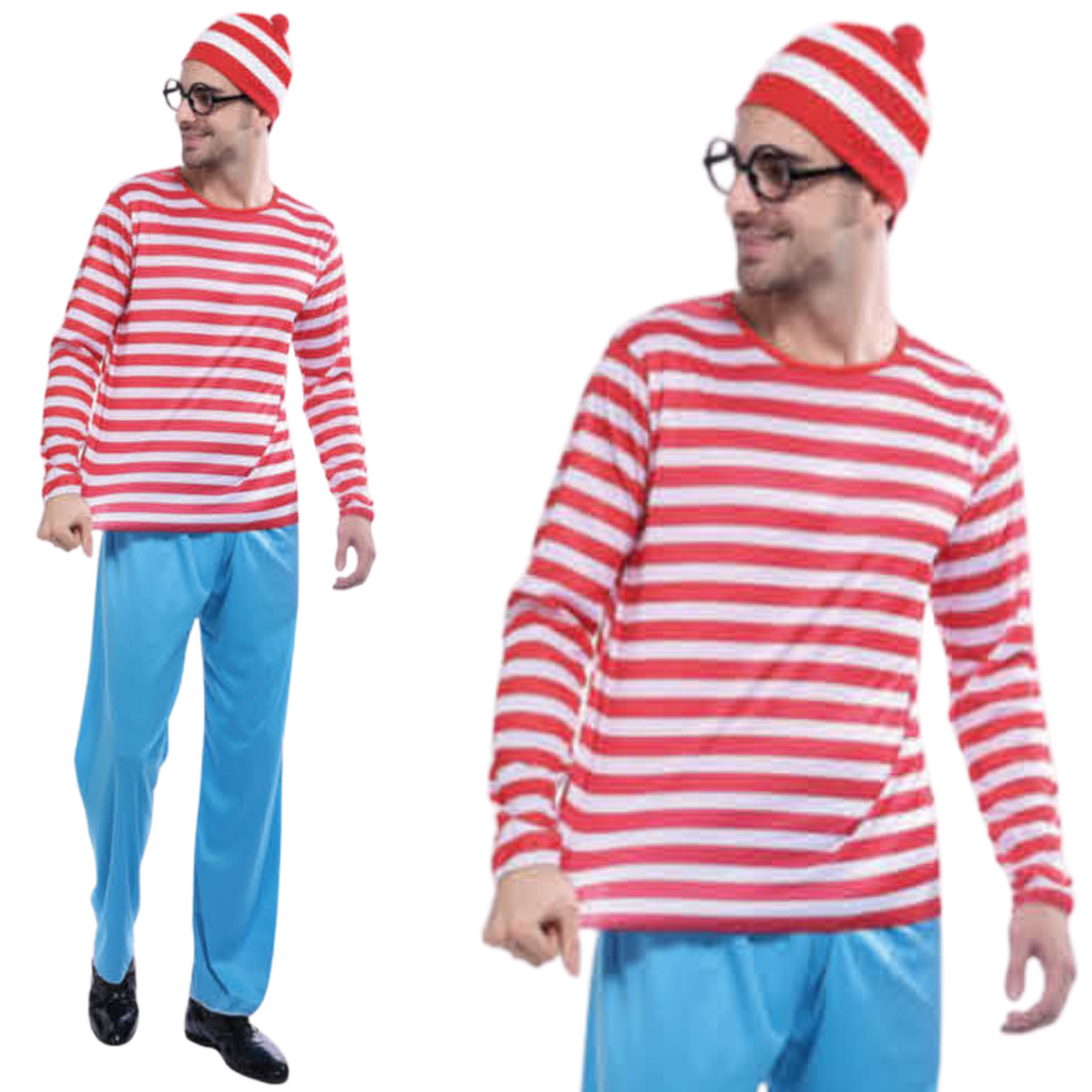 Mens COSTUME FULL SET Party Hat Shirt Top Pants Book Week-4