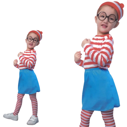 Kids COSTUME FULL SET Party Hat Shirt Top Pants Girls Book Week-0