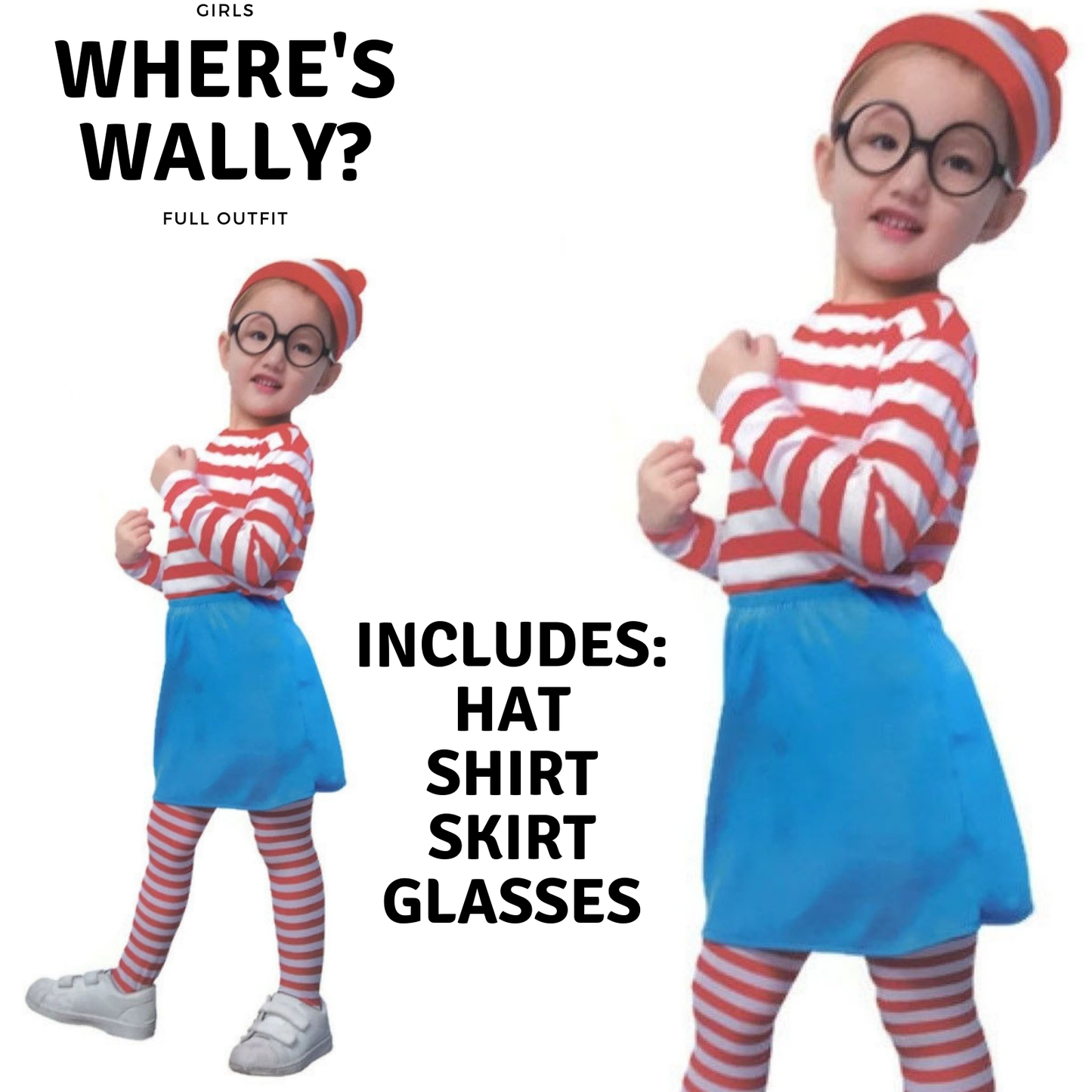 Kids COSTUME FULL SET Party Hat Shirt Top Pants Girls Book Week-1