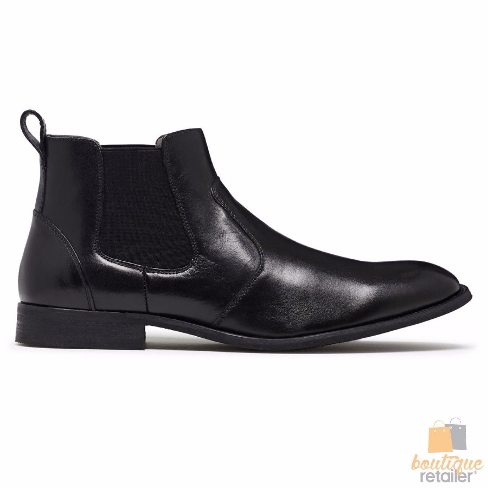 JULIUS MARLOW Harry Leather Boots Mens Slip On Dress Work Chelsea Shoes-4
