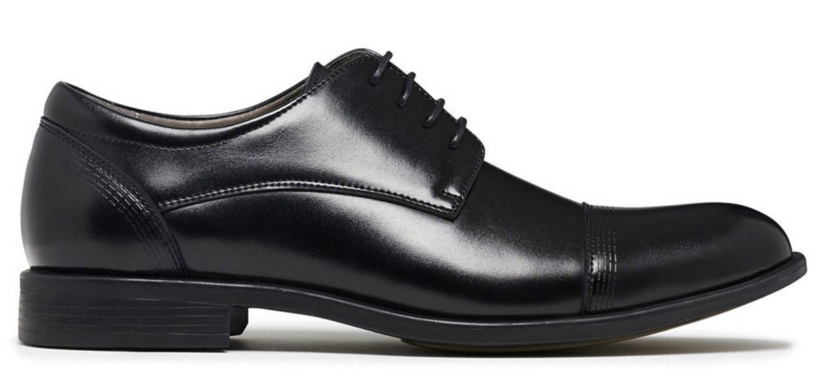 JULIUS MARLOW EXPAND Leather Dress Work Casual Formal Business Shoes Lace Up - Black