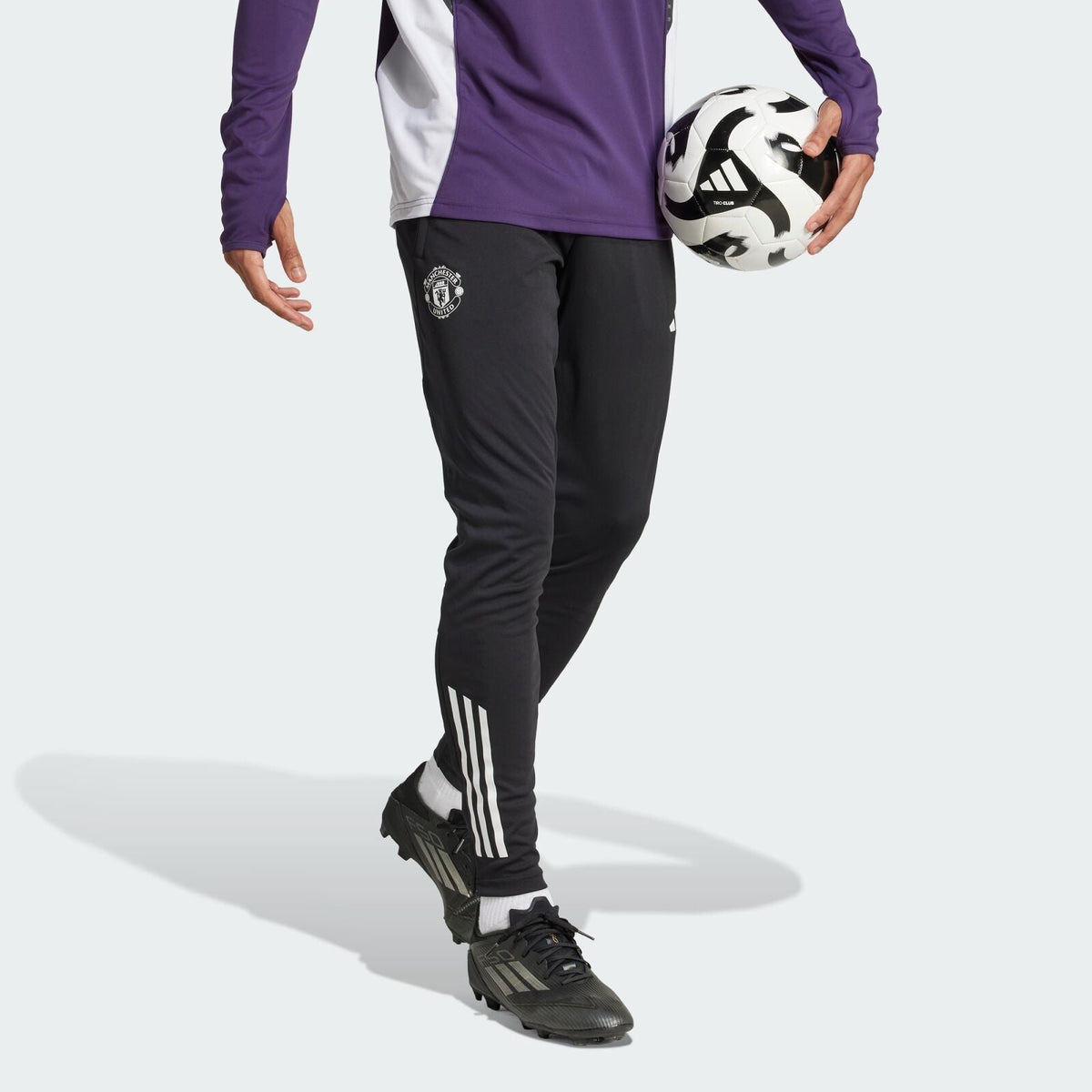 Adidas x Manchester United Tiro Joggers Soccer Training Track Pants in Black