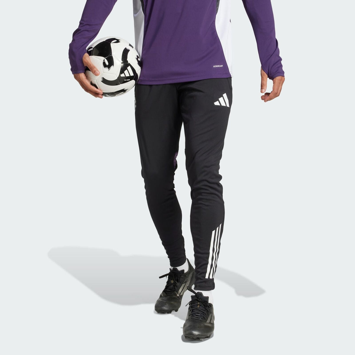 Adidas x Manchester United Tiro Joggers Soccer Training Track Pants in Black