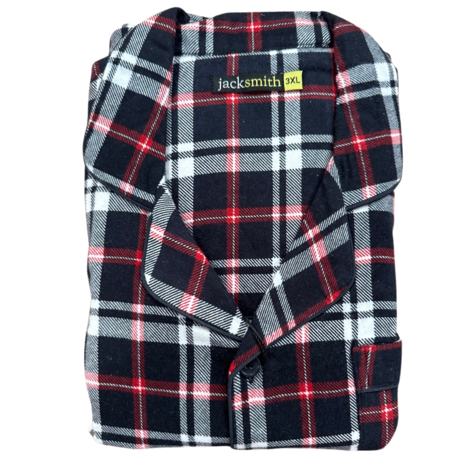 Mens Plus Size Flannelette Pyjamas 100% Cotton PJs Set Top Pants in Red Check-3