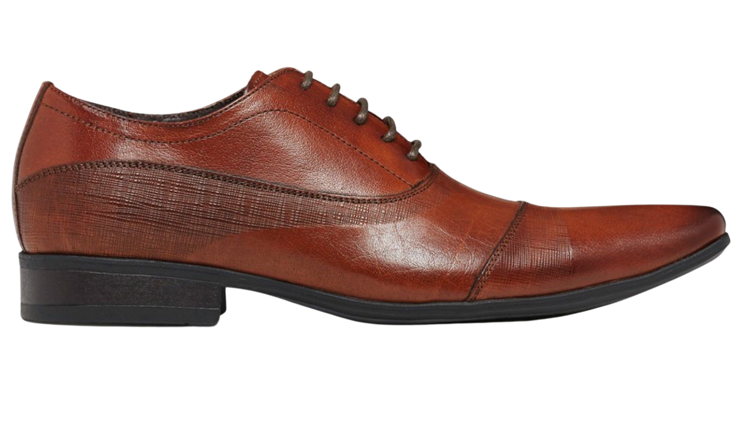 JULIUS MARLOW Borris Mens Shoes Lace Up Dress Work Formal Casual Business - Coffee Brown