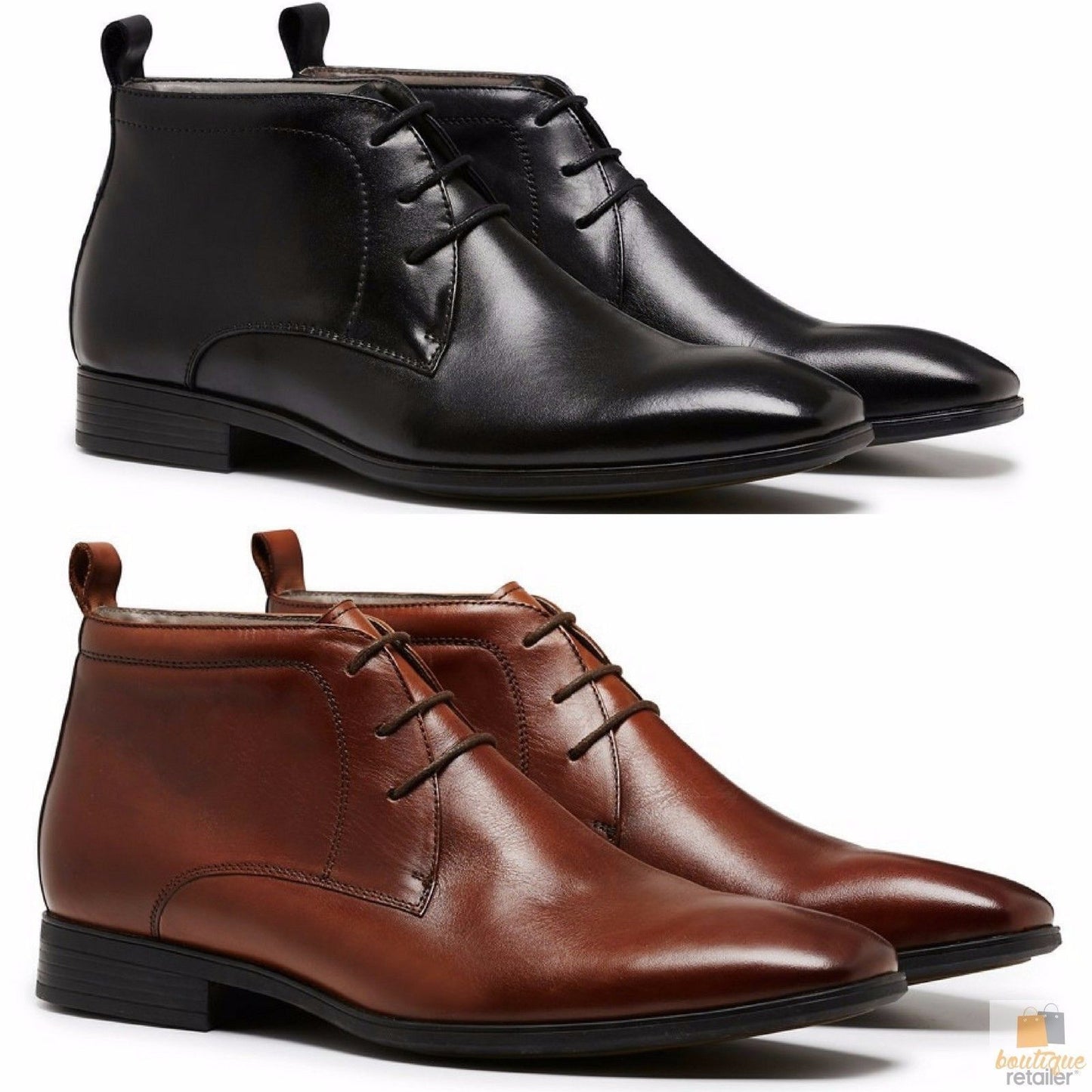 JULIUS MARLOW HUB Leather Boots Dress Work Formal Business Shoes Chukka-0