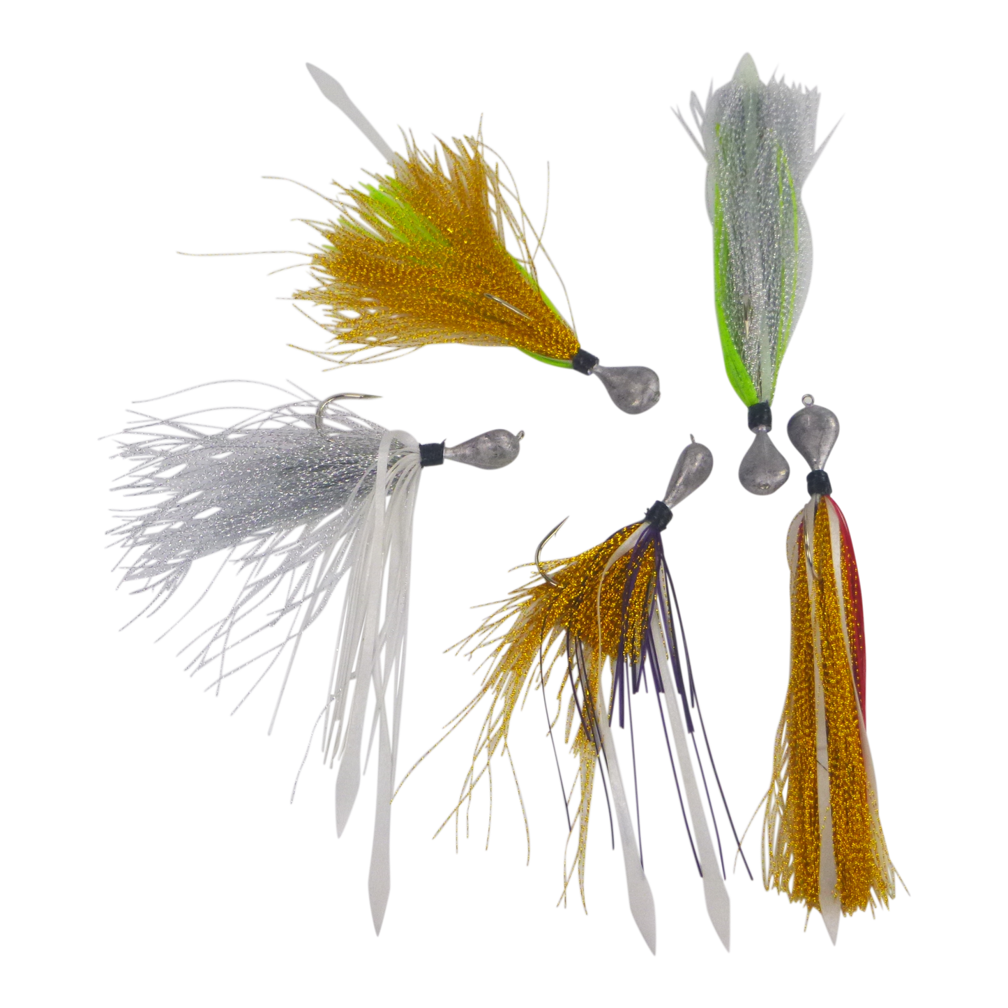 Artizan Flashtail Jigs, 28gm, Silver Lime, 2 pack-0