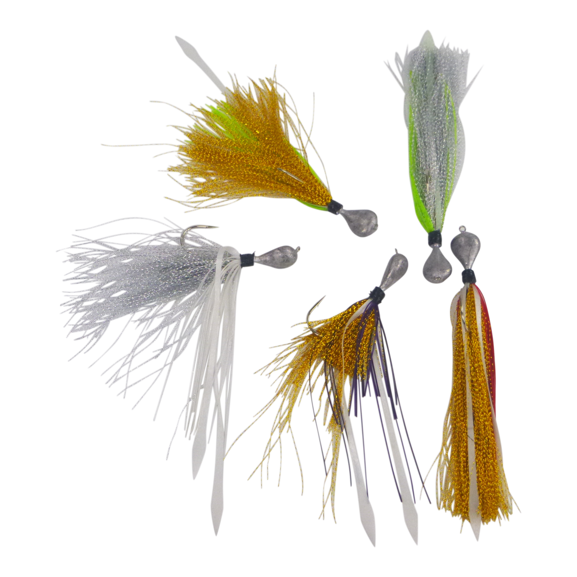 Artizan Flashtail Jigs, 28gm, Silver Lime, 2 pack-0