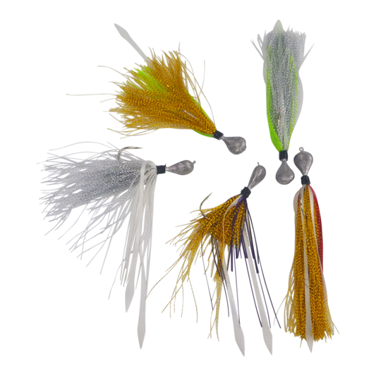 Artizan Flashtail Jigs, 28gm, Silver Lime, 2 pack-0