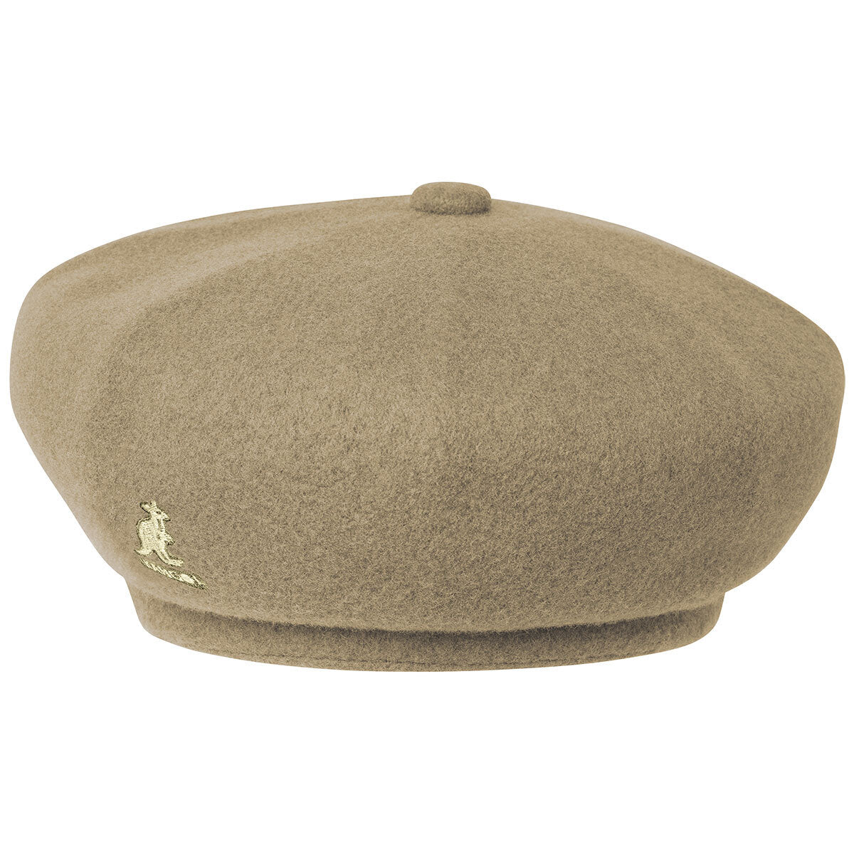Kangol Mens Classic Wool Jax Beret Hat High Fashion - Tan-0