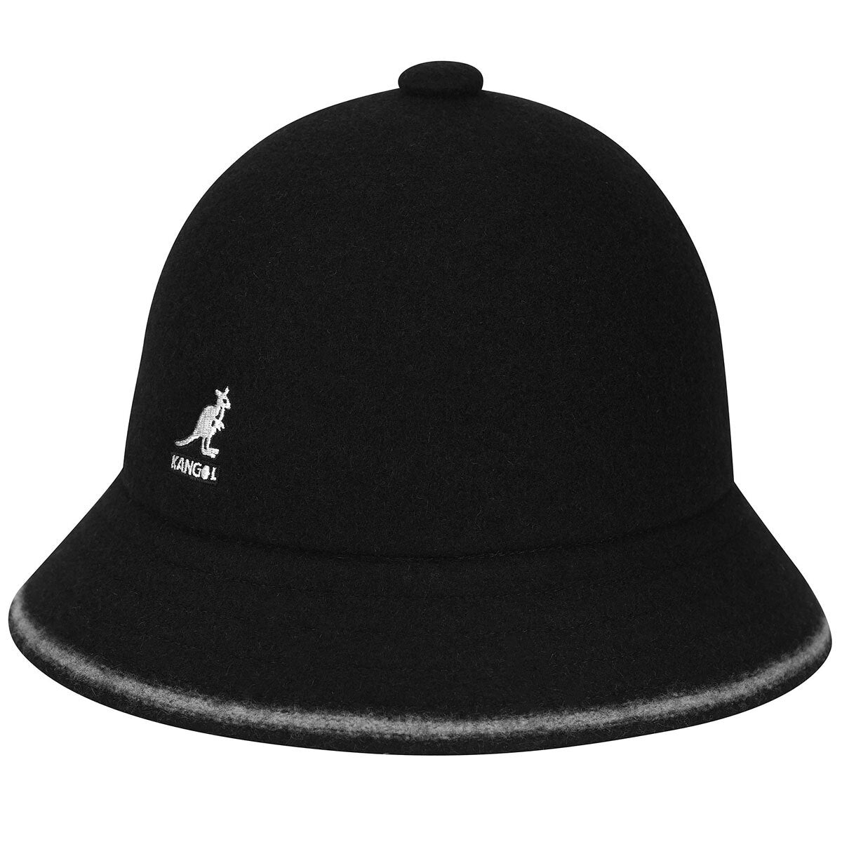 Kangol Stripe Casual Bucket Hat Wool Blend K3181ST - Black/Off White-1