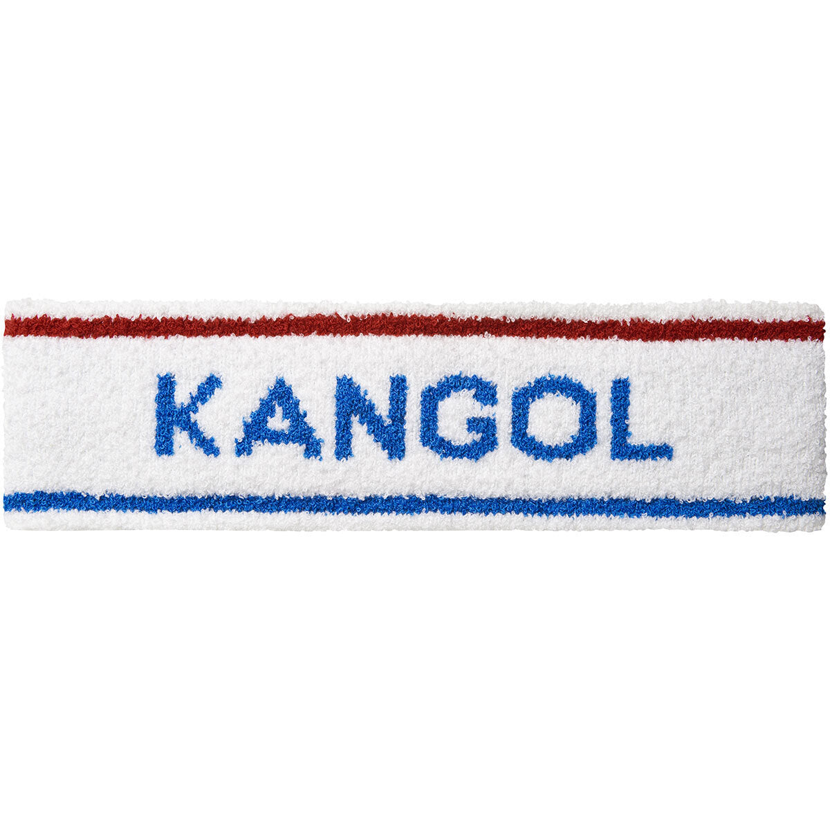 Kangol Bermuda Stripe Headband Stretch Sweatband - White/Ciano - One Size-4