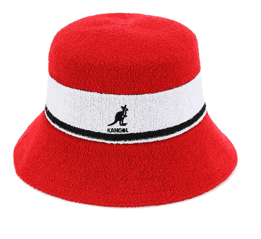 Kangol Soft Bermuda Stripe Bucket Hat - Scarlet Red-0