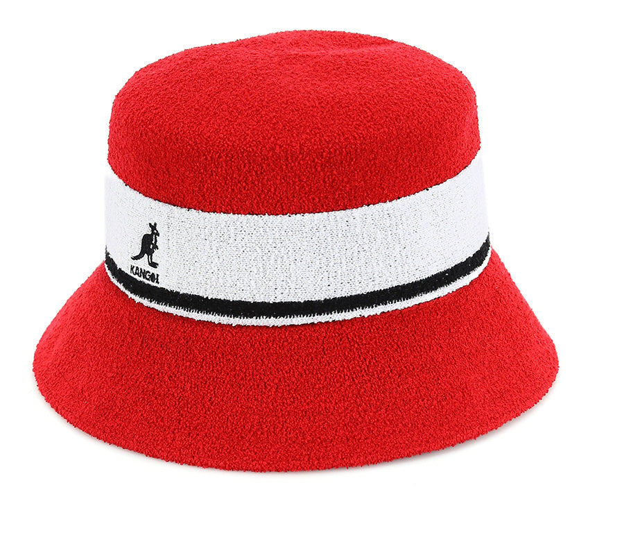 Kangol Soft Bermuda Stripe Bucket Hat - Scarlet Red-3