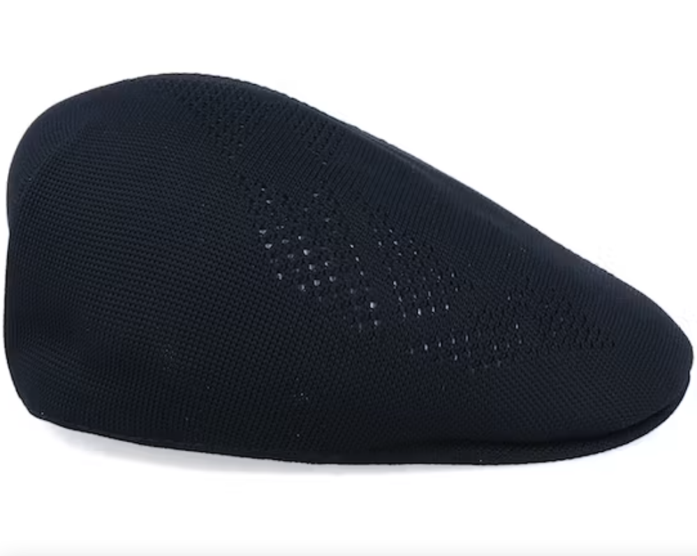 Kangol Mens Neo Geo Ivy Flat 507 Hat Cap Newsboy Gatsby Golf Driving - Black-0