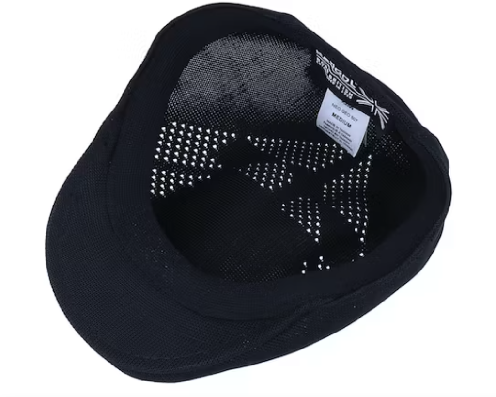 Kangol Mens Neo Geo Ivy Flat 507 Hat Cap Newsboy Gatsby Golf Driving - Black-3