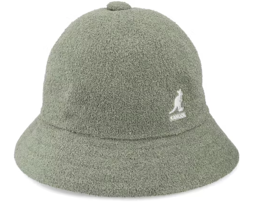 Kangol Wool Casual Unisex Bucket Hat Warm Winter Autumn Cap - Oil Green-3
