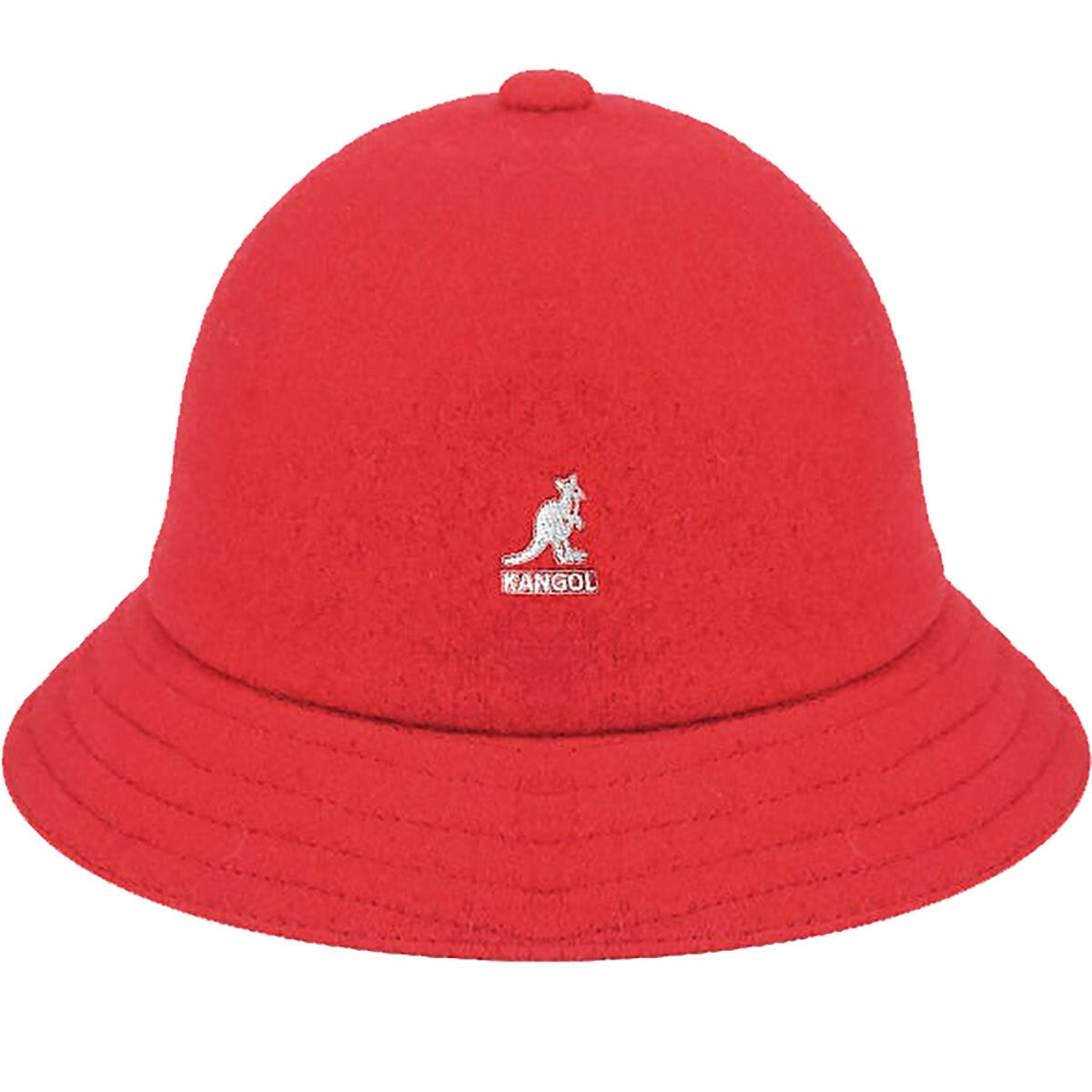 Kangol Wool Casual Unisex Bucket Hat Winter Warm Fashion Cap - Red-1