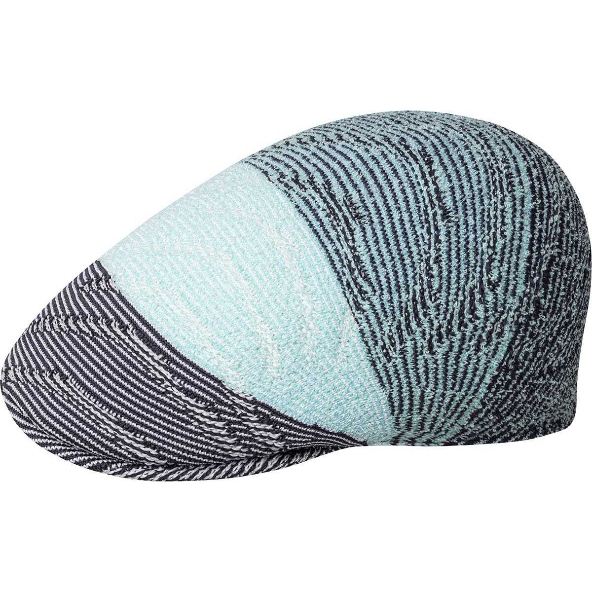 Kangol Mens Wavy Stripe 507 Flat Ivy Cap Classic Fabric Hat - Blue Tint Multi-1