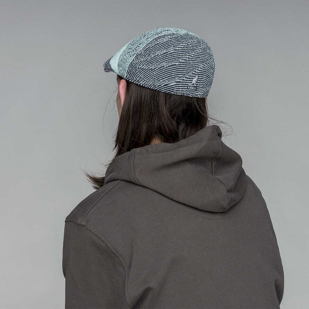 Kangol Mens Wavy Stripe 507 Flat Ivy Cap Classic Fabric Hat - Blue Tint Multi-4