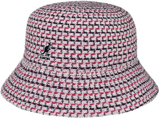 Kangol Maze Jacquard Bucket Hat Fashion Winter Summer Camping Cap - White-0