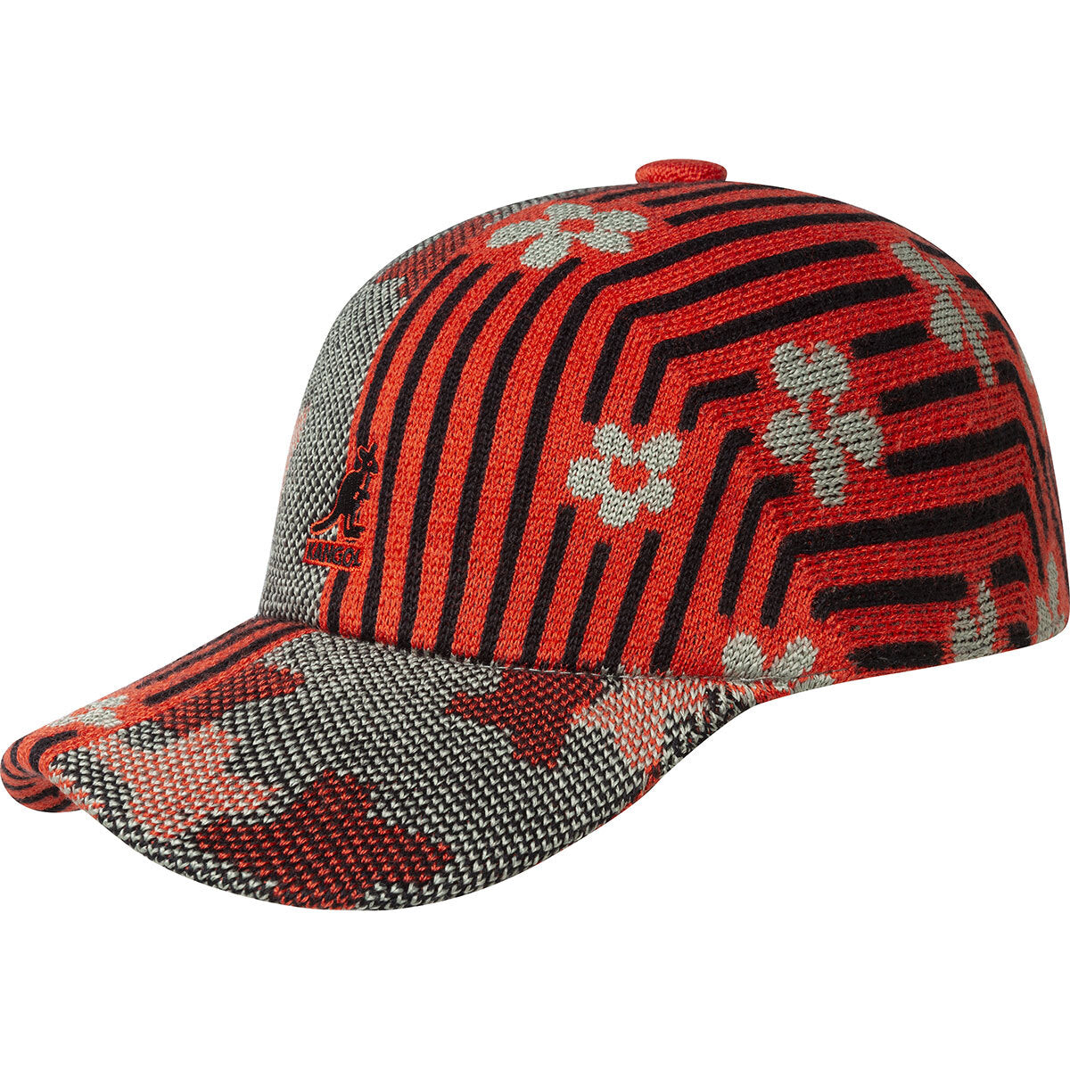 Kangol Nature Flip Spacecap Baseball Hat Outdoor Cap - Oil Green/Cherry Glow-0