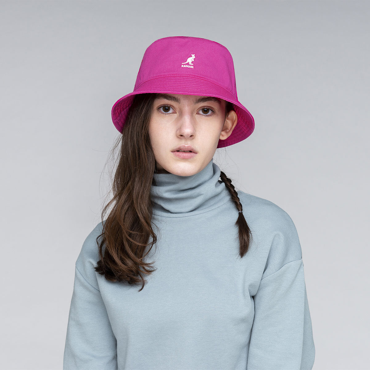 Kangol Washed Bucket Hat Sun Fishing Camping Summer Beach - Electric Pink-3