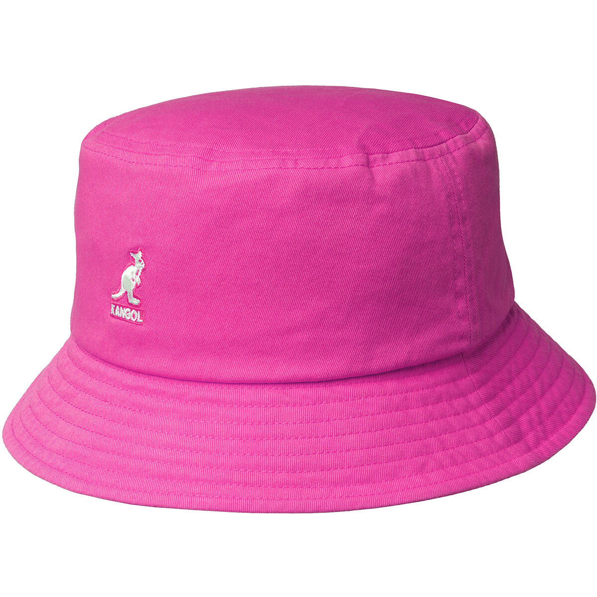 Kangol Washed Bucket Hat Sun Fishing Camping Summer Beach - Electric Pink-0