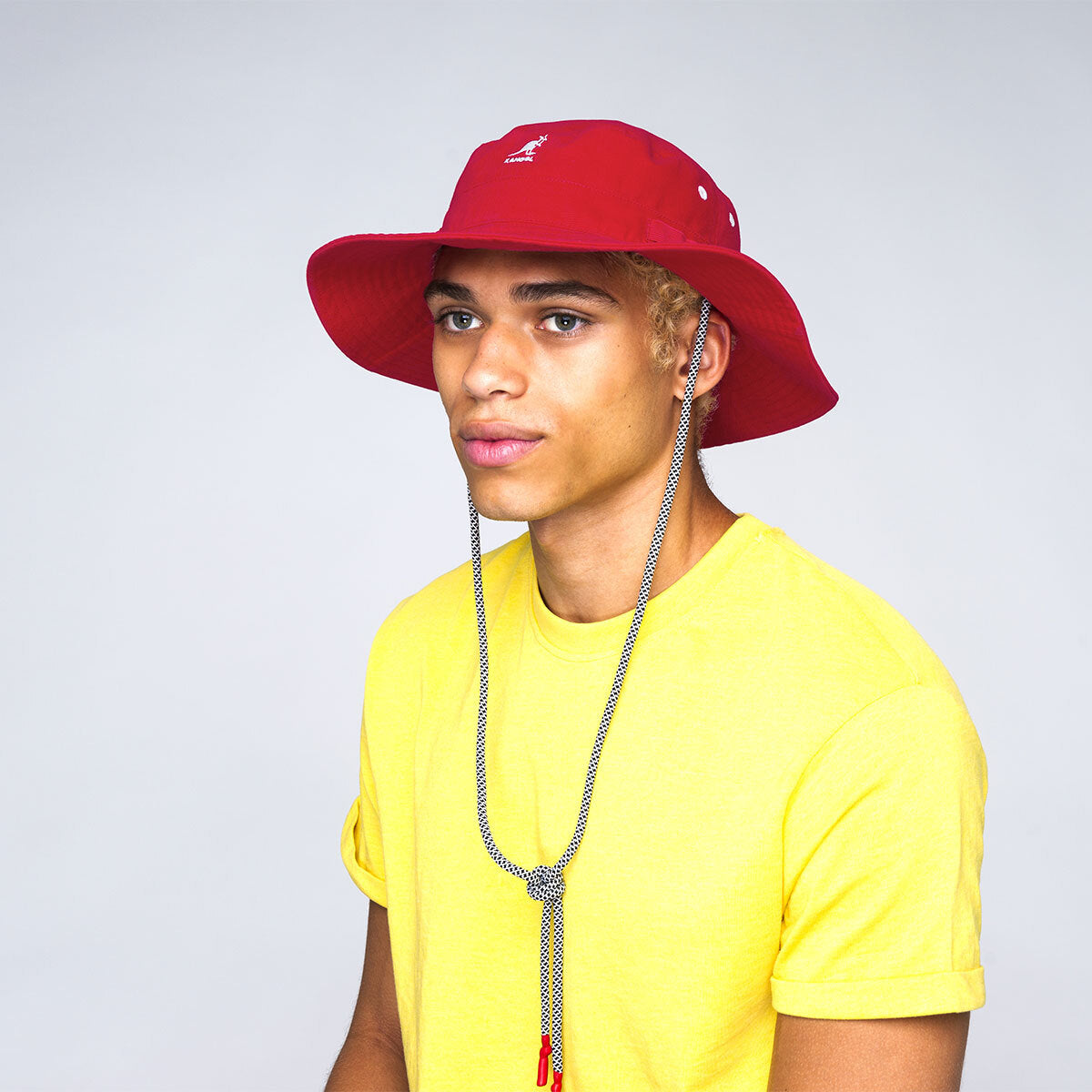 Kangol Utility Cords Jungle Hat Camping Sun Protection Fishing Cap - Red-4
