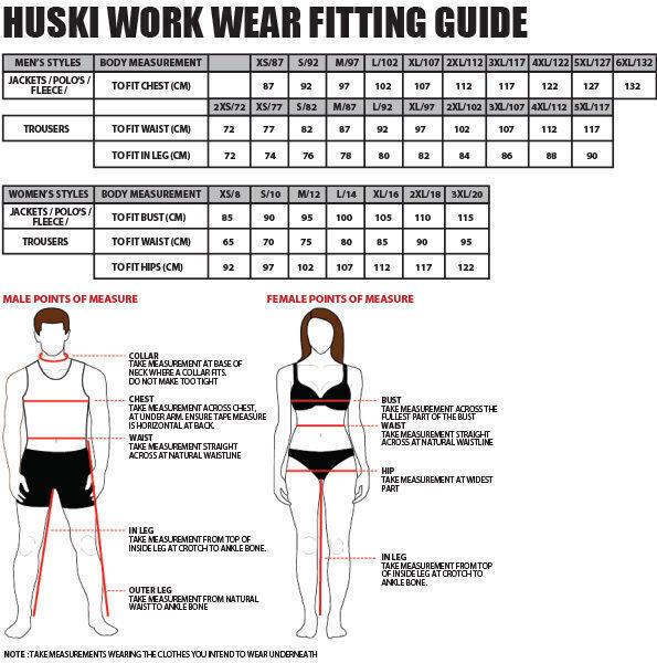 Huski Mens Tarmac Hi Vis Trousers Pants High Visibility Safety Pants - Orange-2