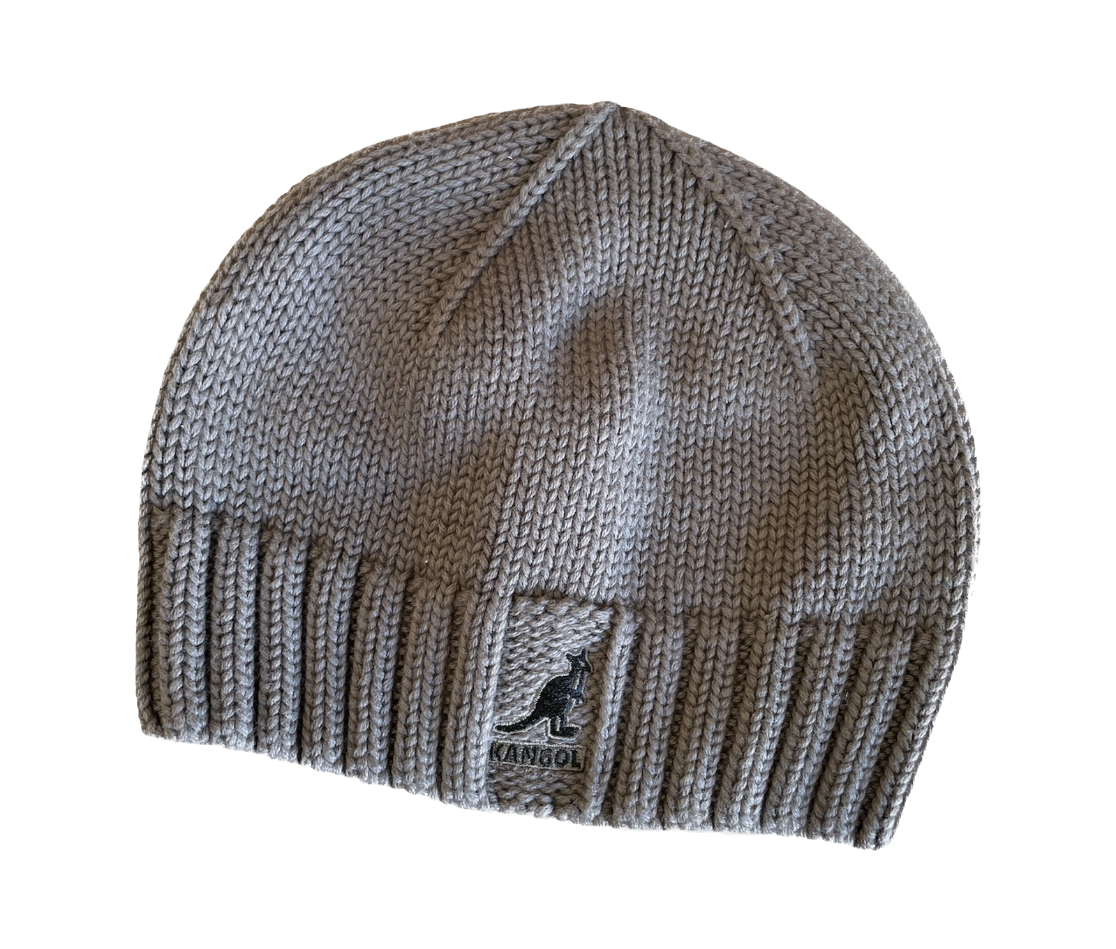 Kangol Kids Fully Fashioned Pull On Beanie Warm Winter Ski Snow Hat - Grey-1