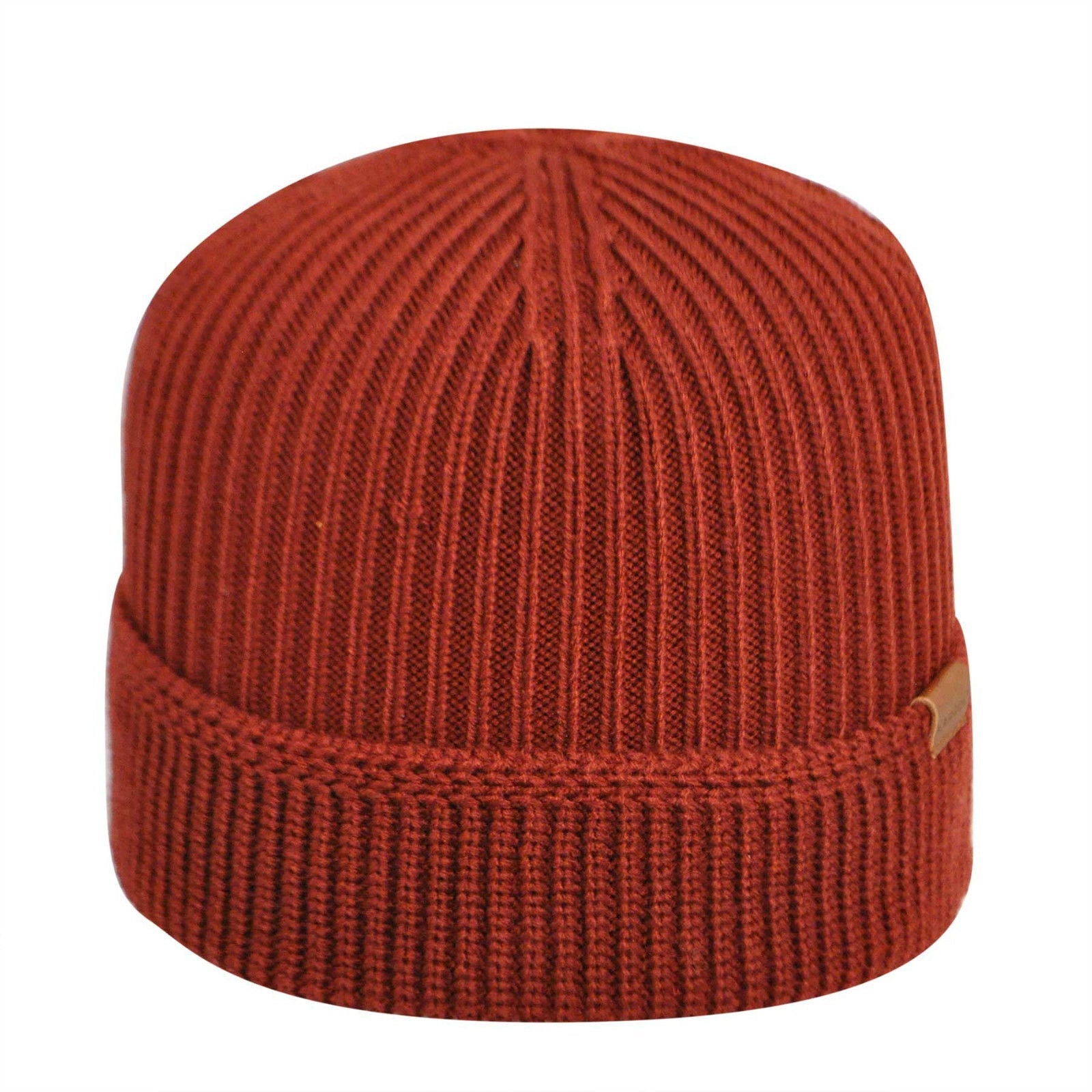 KANGOL Squad Fashioned Cuff Pull On Beanie Warm Winter Hat Knitted - Claret-2