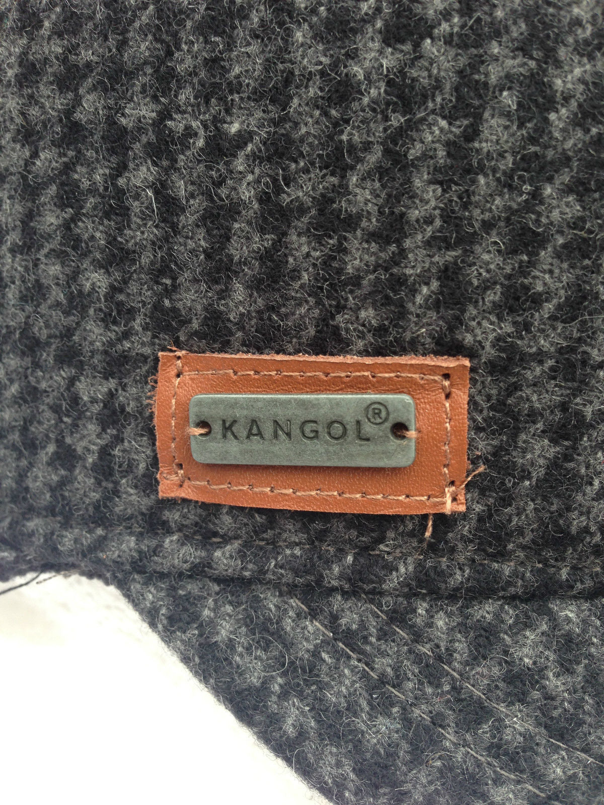 KANGOL Angle Tweed Havelock Hat - BLACK K0741LX Winter Wool Earlap MADE IN ITALY-2