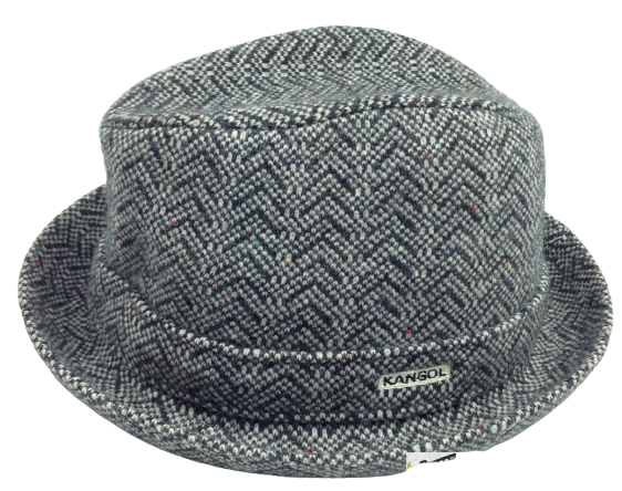 KANGOL Kids Herringbone Player Trilby Hat K0795KK Brimmed Fedora Childrens Cap-3