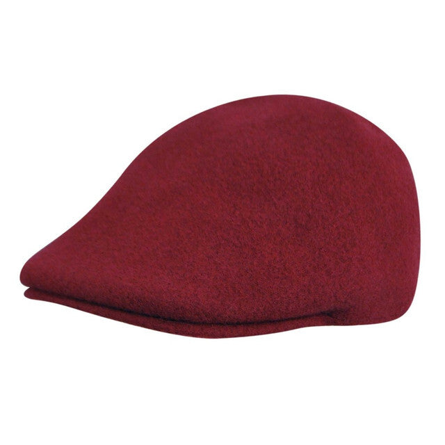 KANGOL Seamless Wool 507 Cap K0875FA Warm Winter Ivy Hat - Claret Red - L-1