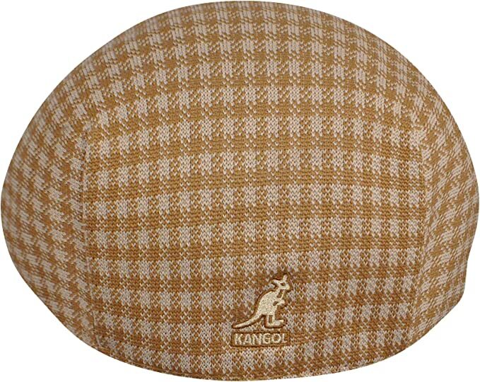 KANGOL Houndstooth 507 Tropic Ivy Cap K1327CO Summer Driving Hat Style - Tan - L-4