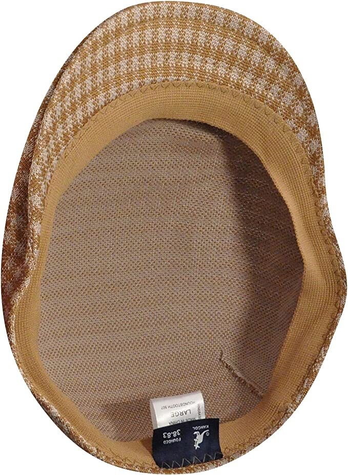 KANGOL Houndstooth 507 Tropic Ivy Cap K1327CO Summer Driving Hat Style - Tan - L-3