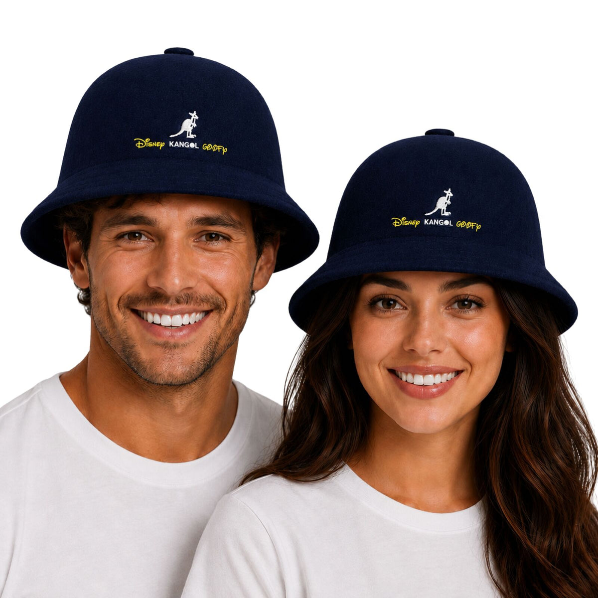 Kangol x Disney Bucket Hat 75th Anniversary Wool Blend Winter Cap - Dark Blue