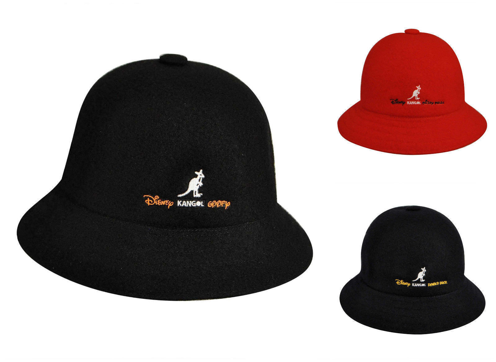 KANGOL Disney Casual Bucket Hat K1489FA Wool Blend 75th Anniversary Winter Cap-0