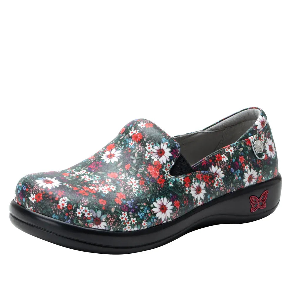 Alegria Keli Nursing Shoes Slip On Womens Work Hospitality in Sugar N Red Spice-1