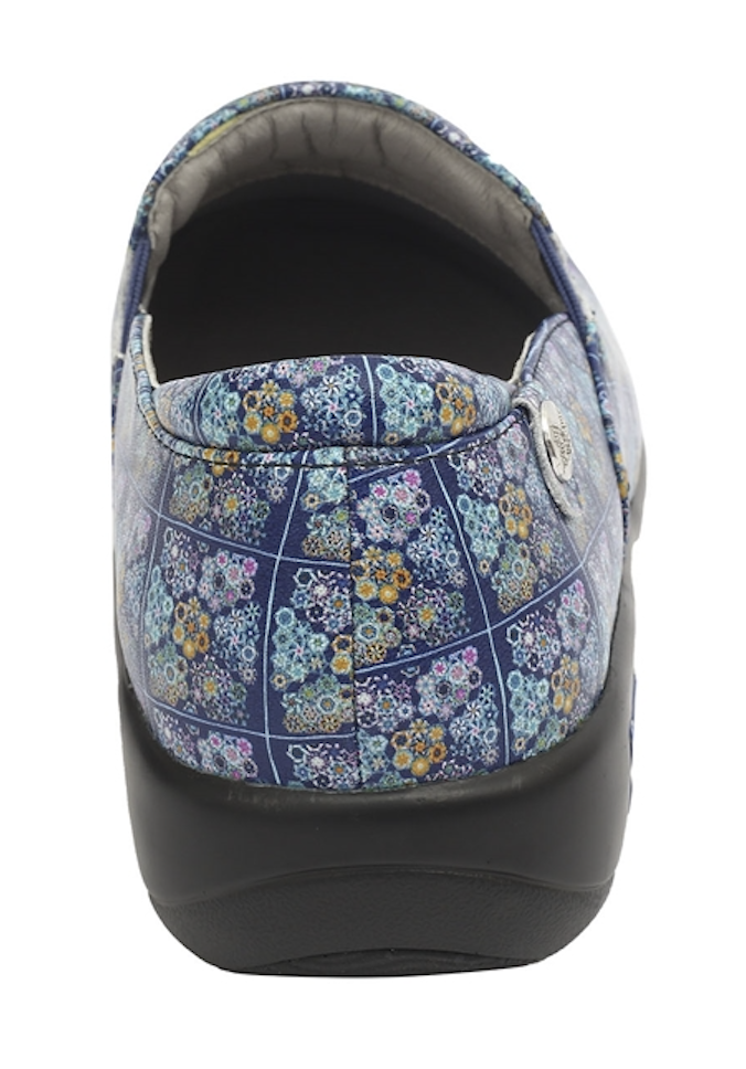 Alegria Womens Keli Professional Comfort Leather Shoes - Roses Blue Quilt-4