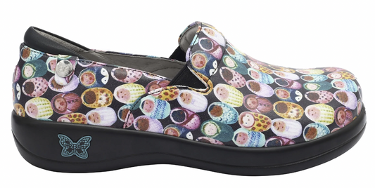 Alegria Womens Keli Professional Slip-On Leather Shoes - Fresh Baked Black-10