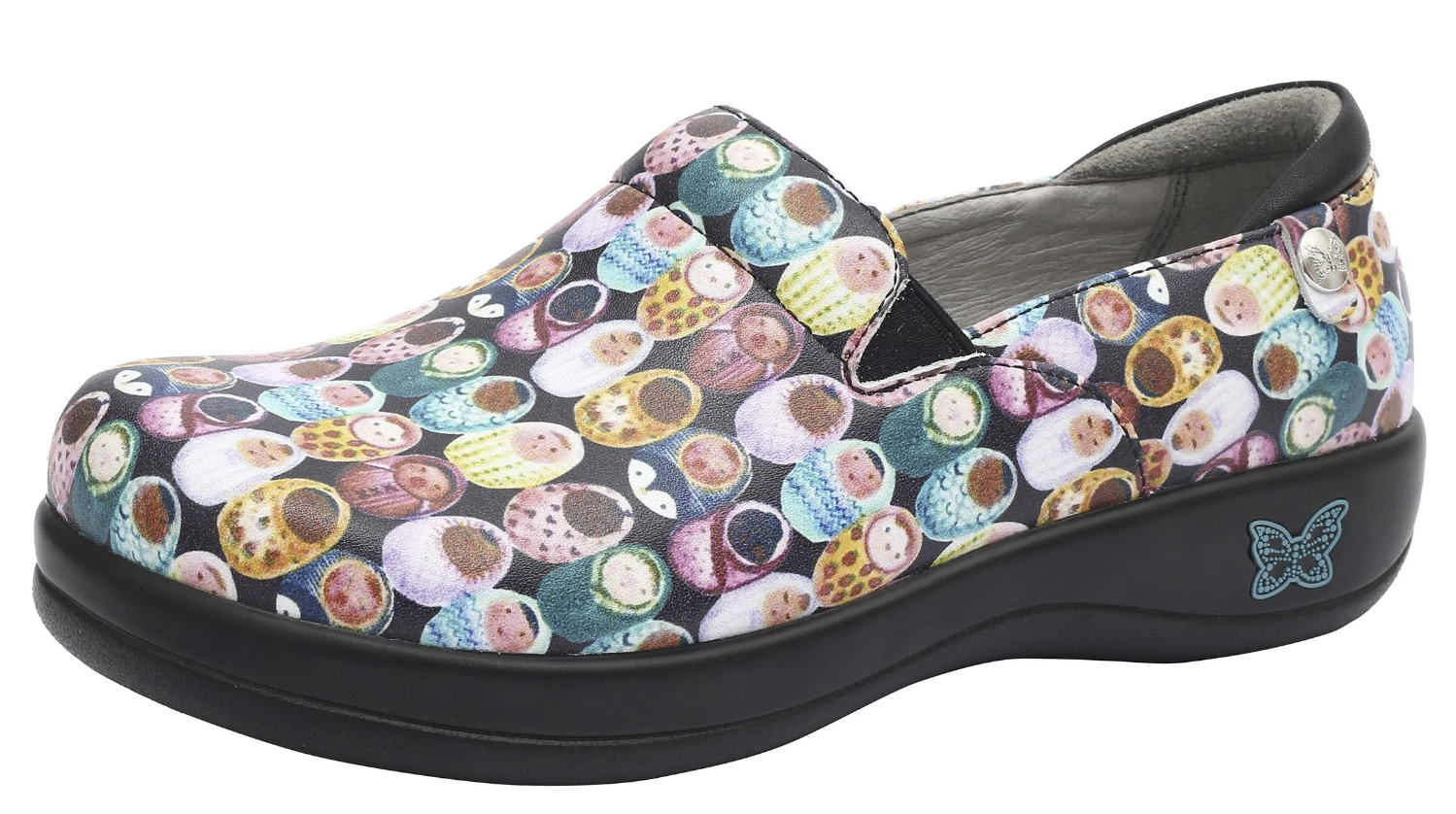 Alegria Womens Keli Professional Slip-On Leather Shoes - Fresh Baked Black-3